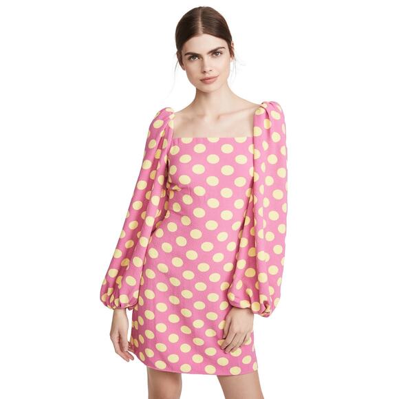 Stine Goya Women's Pink Will Polka Dot Mini Dress Size XS - Picture 1 of 7